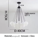 Axyaa Glass Ball Chandeliers for Home Decor - Modern Hanging Pendant Lamps