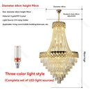 Axyaa Luxury Crystal Chandelier for Home Decor and Hotel Staircase