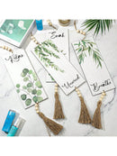 Axyaa Boho Leaf Wooden Bathroom Sign Set