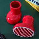 Axyaa Ceramic Boot Vase Pen Holder Tabletop Storage Home Decoration Accessory