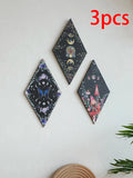 Axyaa Moon Phase Butterfly Wooden Wall Hanging Decor Boho Aesthetic Room Crafts