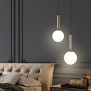 Axyaa Glass Ball Chandelier: Nordic LED Pendant Lamp for Restaurant, Kitchen, Bedroom