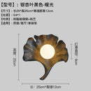 Axyaa Ginkgo Biloba Resin Wall Lamp LED: Art Decor for Bedroom, Living Room, Cafe