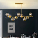 Axyaa Mid Century Linear Chandelier for Dining, Kitchen, Living Room
