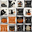 Axyaa Halloween Pumpkin Print Pillow Cover 45x45 - Festive Home Decor & Holiday Gift