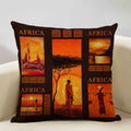 Axyaa African Dancer Linen Cushion Cover in Exotic Style Art Impression
