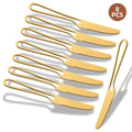 Axyaa Rainbow Steel Dinner Knives Set for Home and Restaurant