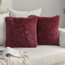 Axyaa Cozy Plush Cushion Cover 45x45cm White Grey Decor Pillowcase