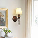 Axyaa Fabric Bedside Wall Lamp for Living Room Bedroom Study Corridor Stair E14 Wall Light