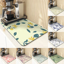 Axyaa Flowers Pattern Kitchen Absorbent Drying Mat: Stylish Table Decor & Accessory