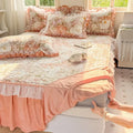 Axyaa Winter Milk Fleece Bed Skirt - Thickened Single Piece Mattress Cover