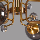 Axyaa Glass Bubble Chandelier: Luxury LED Suspension Lamp for Home Decor