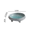 Axyaa Ceramic Dinner Plate - Irregular High Foot Sushi Plate for Restaurant Tableware