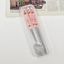 Axyaa Strawberry Korean Cutlery Set with Case, Stainless Steel, Portable Utensils