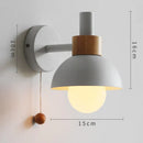Axyaa LED Wall Lamp Modern Nordic Sconce Reading Light White Iron Fixture
