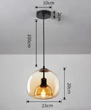 Axyaa Glass Chandelier: Stylish Nordic Pendant Light for Dining Room and Bedroom