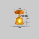 Axyaa Brass Glass LED Ceiling Light Modern Luminaria De Teto