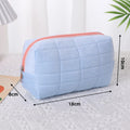 Axyaa Plush Cosmetic Storage Bag - Portable Travel Makeup Toiletry Pouch