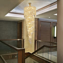 Axyaa Modern Gold Crystal Chandelier LED Lighting Fixture
