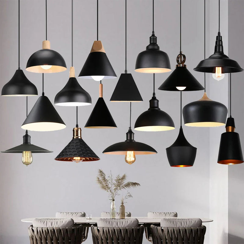 Axyaa Black Aluminium Ceiling Pendant Light for Modern Decor