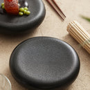 Axyaa Black Frosted Ceramic Western Steak Plate - Creative Double-layer Insulated Tableware