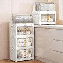 Axyaa Multi-Tier Bowl Rack: Large Capacity, Collapsible Dish Drying & Storage for Kitchen