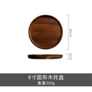 Axyaa Wooden Food Storage Tray: Round Tea Dessert Cake Plate & Household Organizer