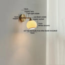 Axyaa Ceramic Shade LED Wall Lamp: Up Down Rotate Light for Living Room, Bathroom, Stairway
