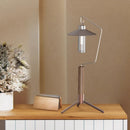 Axyaa Wood Aluminum Table Lamp for Outdoor Parlor and Bedroom