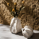 Axyaa White Ceramic Vase: Nordic Minimalist Home Decor for Living Room, Dining Table & Dry Flowers