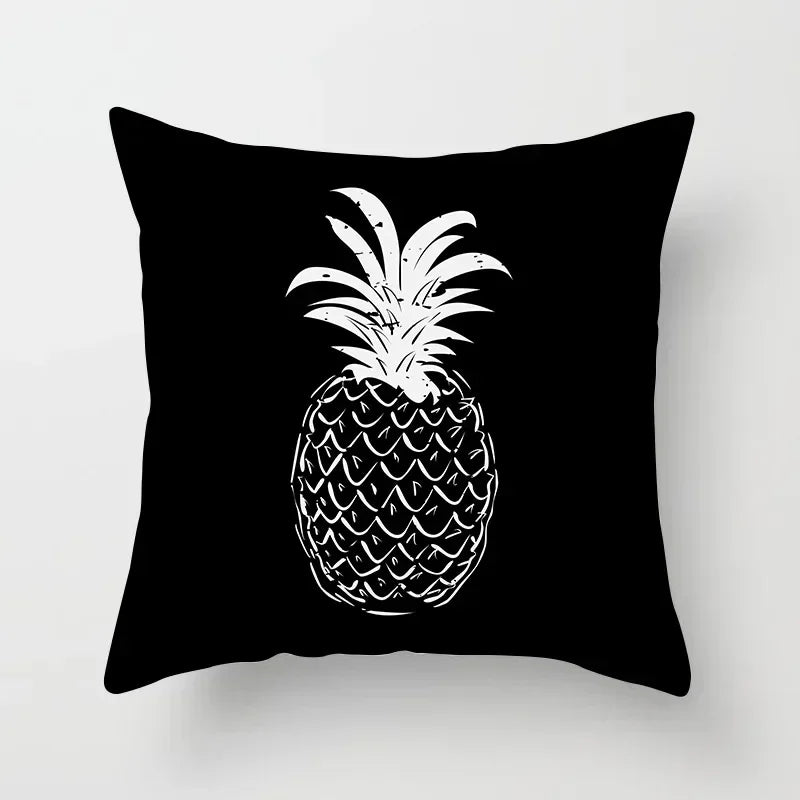 Axyaa Black and White Nordic Style Car Pillowcase Sofa Pillow Cover