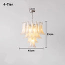 Axyaa Vintage Murano Flower Petal Chandelier for Living Room and Bedroom