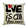 Axyaa Linen Pillowcase 45*45cm for Household Sofa Decor - Love Letter Series