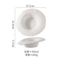 Axyaa White Ceramic Bowl Set - Restaurant Tableware Salad Pasta Sashimi Soup Bowls