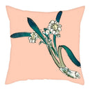 Axyaa Pink & White Flower Pattern Pillow Cover 45*45cm