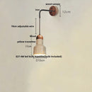 Axyaa Yellow Travertine Stone Canopy Wall Sconce with Pull Chain Switch