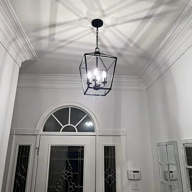Axyaa Retro Birdcage Pendant Chandelier for Dining Room and Home Decor