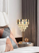 Crystal Bar Table Lamp Luxury Dimmable Desk Light for Home Office Hotel - Axyaa