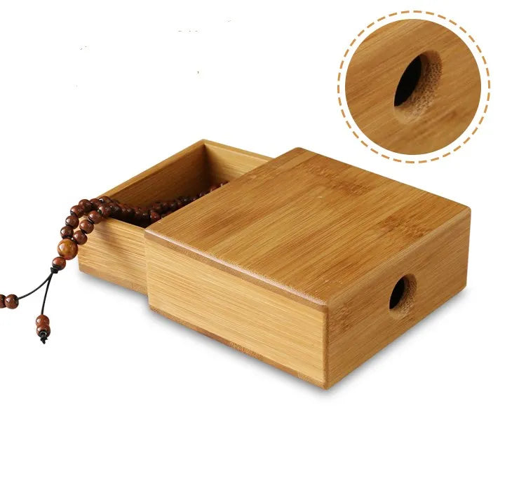 Axya Bamboo Jewelry Box: Small, Simple, Elegant Storage for Bracelets and Beads