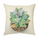 Axyaa Succulents Cactus Cushion Cover - Modern Home Decor Pillowcase