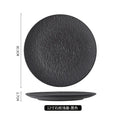 Axyaa Ceramic Steak Plates Stone Pattern Frosted Salad Fruit Plate Set