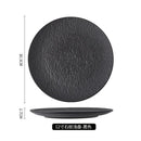 Axyaa Ceramic Steak Plates Stone Pattern Frosted Salad Fruit Plate Set