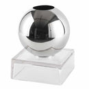 Axyaa Silver Geometric Ball Vase for Home Decoration and Floral Arrangements