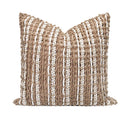 Axyaa Orange Grid Weave Handmade Pillow with Coarse Texture for Bedhead, Sofa, or Exhibition Hall
