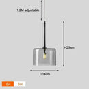 Axyaa Glass Chandelier LED Pendant Light for Modern Restaurant Bar Decor