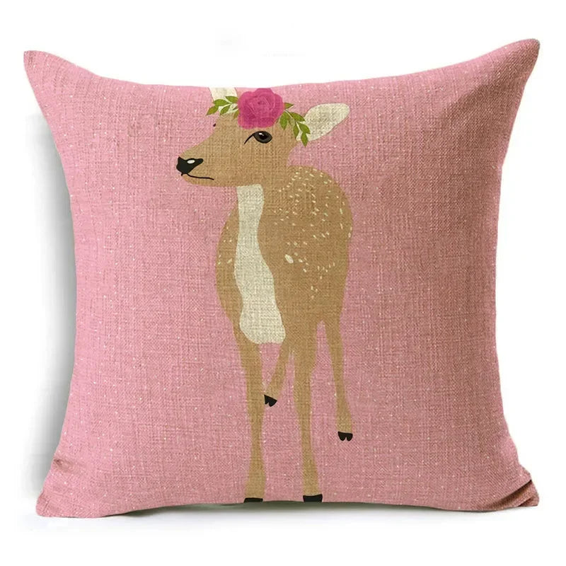 Axyaa Pink Heart Pattern Cushion Cover - 40cm/45cm & 50cm Sizes