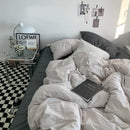 Axyaa Solid Fashion Bedding Set for Twin Full Queen Size Duvet Cover Pillowcases