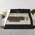 Axyaa Ultra-Soft Fleece Amiga Throw Blanket - C64 Logo - Bedroom, Car, Sofa, Quilt