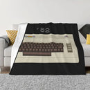 Axyaa Ultra-Soft Fleece Amiga Throw Blanket - C64 Logo - Bedroom, Car, Sofa, Quilt