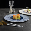 Axyaa White Ceramic Dining Plate Set for Restaurant, Steak, Molecular Cuisine Display